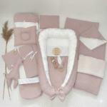 Babynest Set 15-delig Oud Roze & Off White | Biologisch Katoen | Comfykids