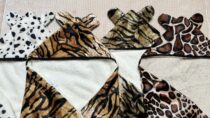 Badcape - Giraffe print - badstof - bamboe